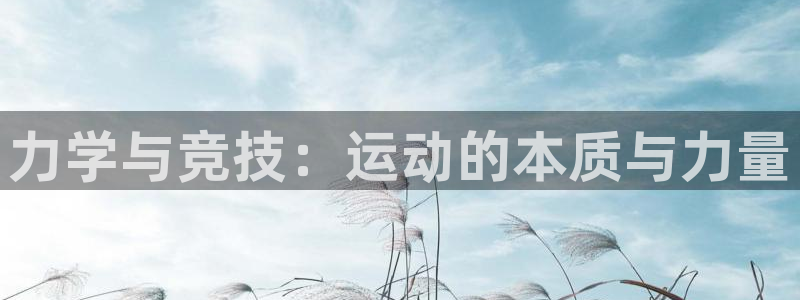 三亿体育：力学与竞技：运动的本质与力量